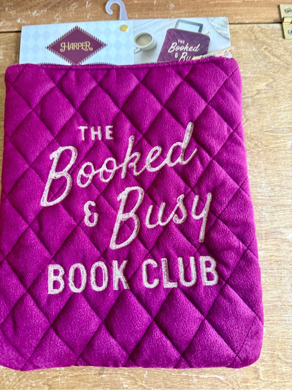 Harper Quilted E-Reader Pouch  - Fuchsia Pink